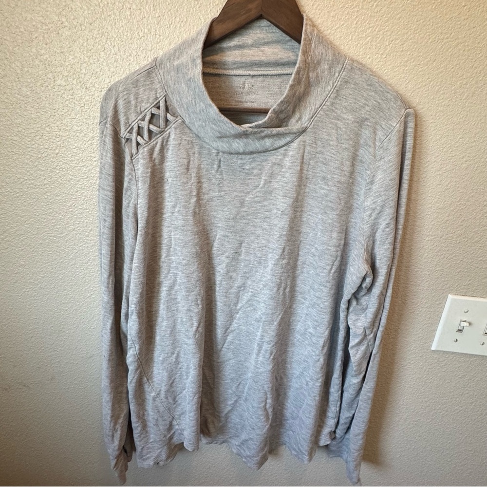 Gray Cowl Neck Sweater